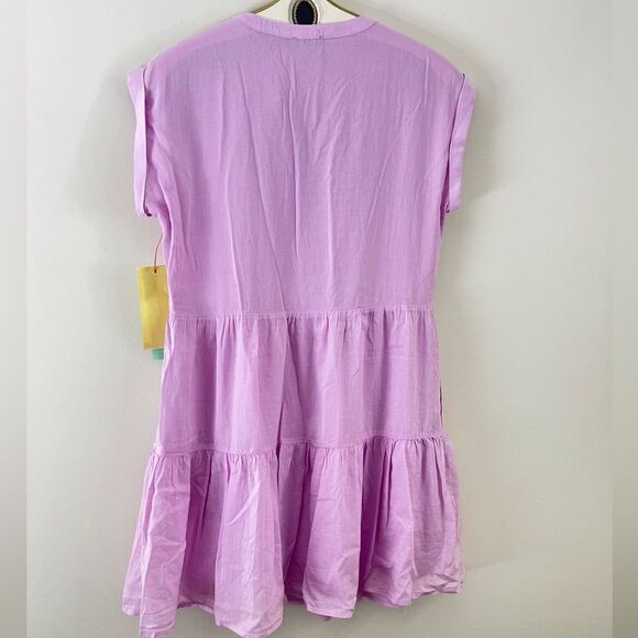 Vineyard Vines NEW Light Purple Tiered Ruffle Button Up Dress | Size Small - Picture 6 of 6